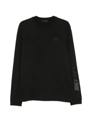 Moncler ロゴ ロングTシャツ | ブラック | FARFETCH JP