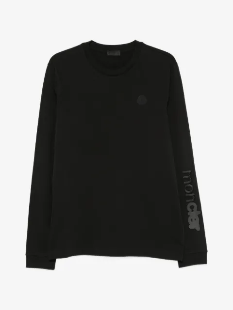 Moncler playera manga larga con parche del logo