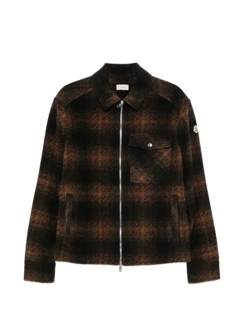 Moncler check-pattern zip-up overshirt