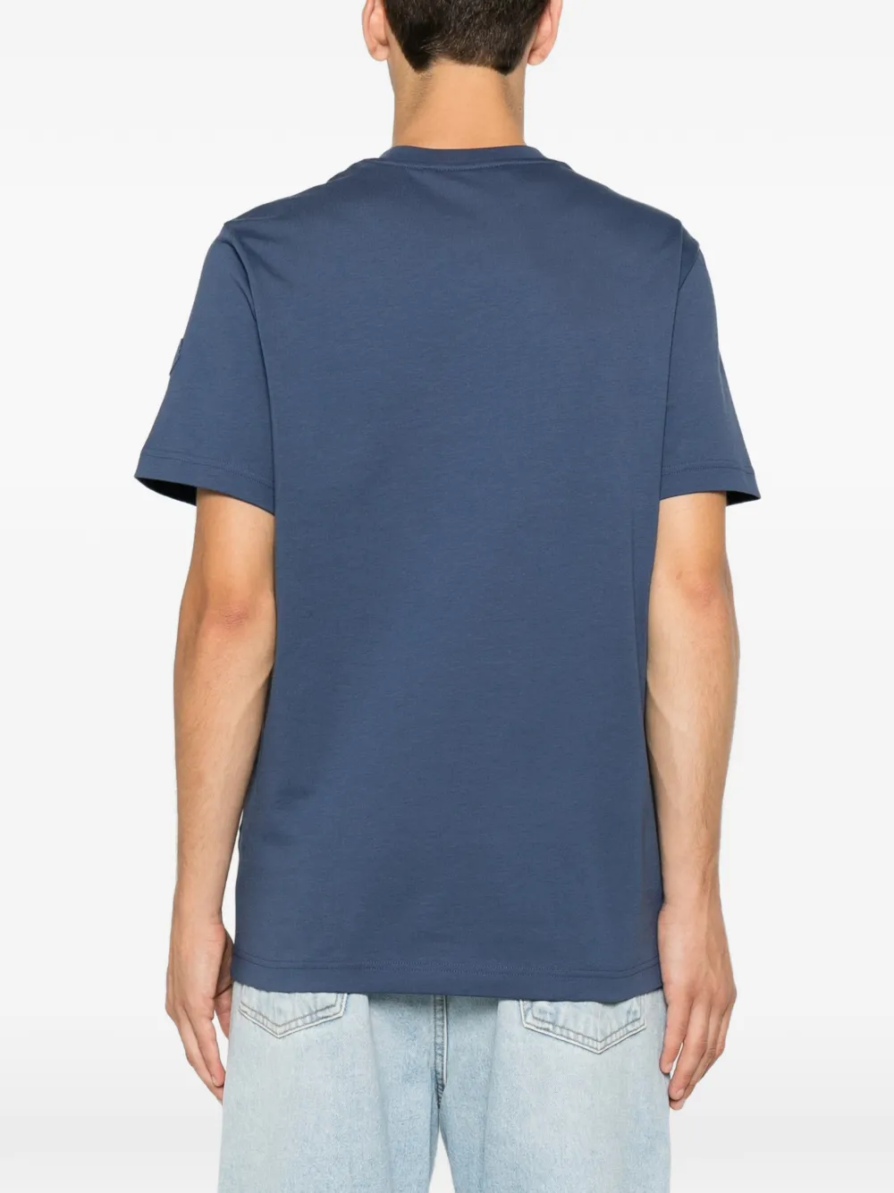 Moncler T-shirt met logoprint Blauw