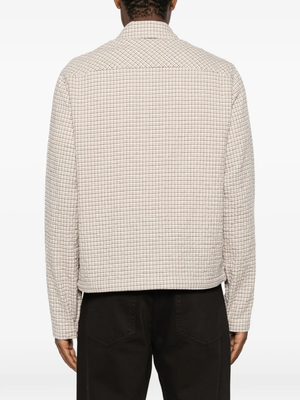 Moncler Geruit overhemd Beige