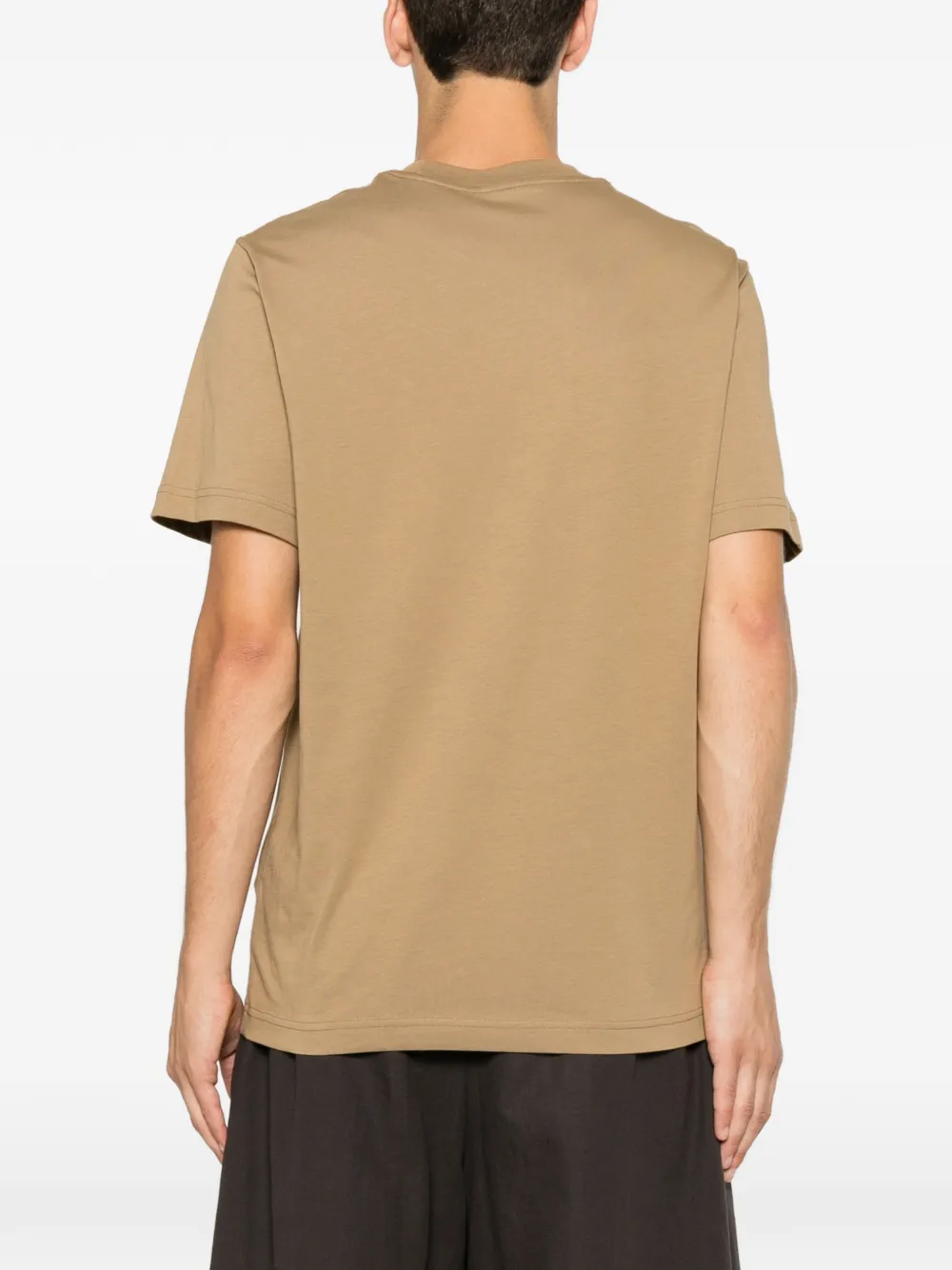 Moncler T-shirt met logopatch Beige