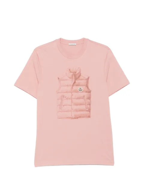Moncler playera con logo bordado y estampado