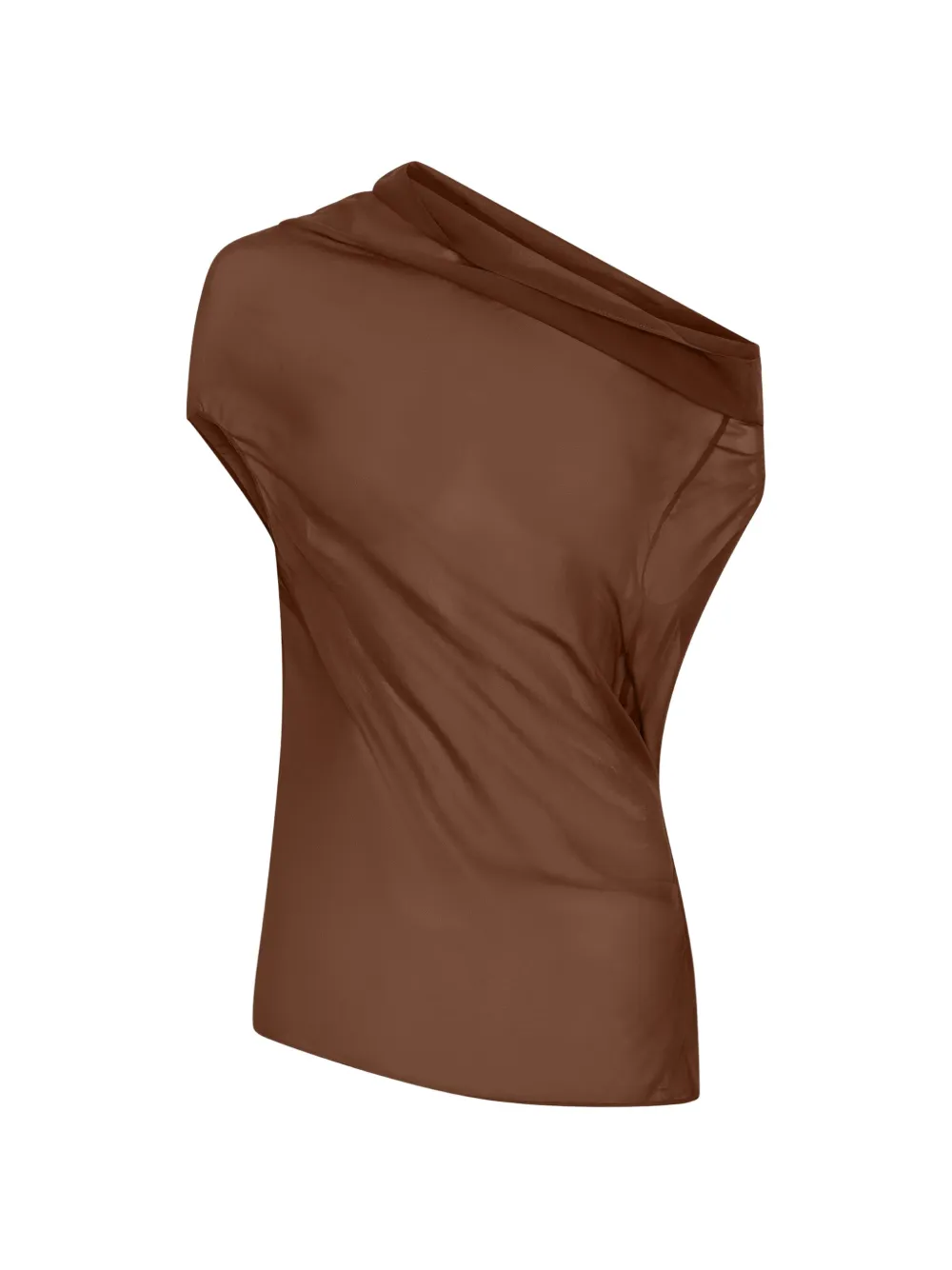 Nicholas Ryanne asymmetric twisted blouse - Marrone