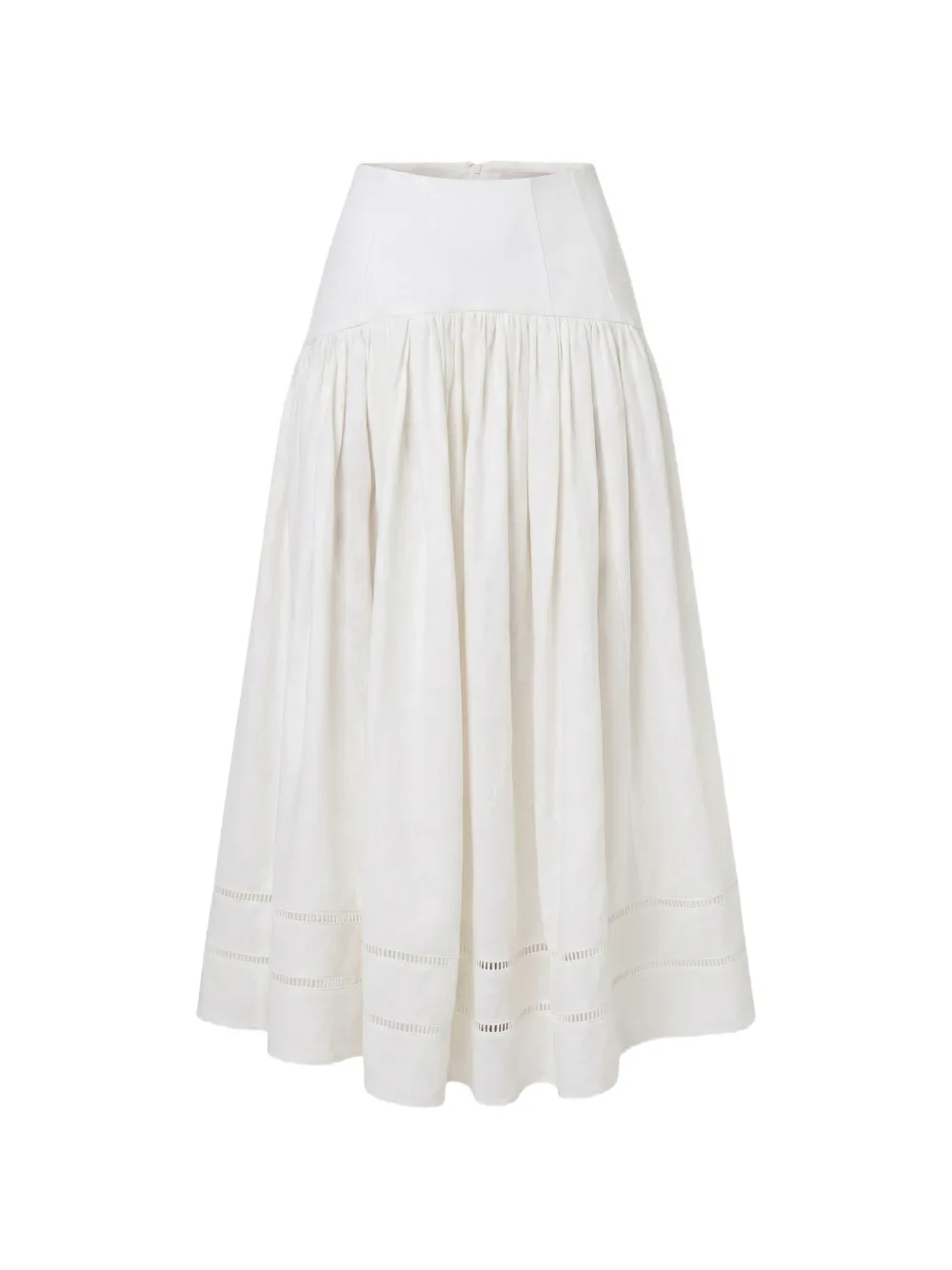Nicholas Elin lattice-trim skirt - Weiß