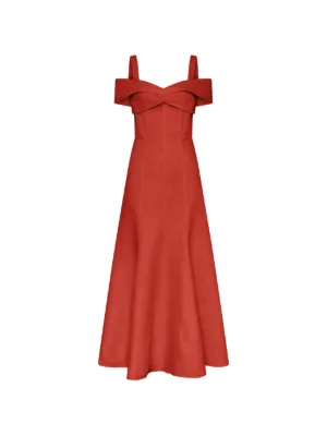 Nicholas Makenna drop-waist Corset Midi Dress | Blue | FARFETCH IE