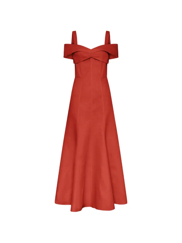 nicholas off the shoulder dress Nicholas Ivana Off-shoulder Midi Dress