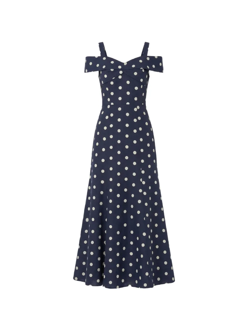 Nicholas Ivana polka-dot midi dress - Blu