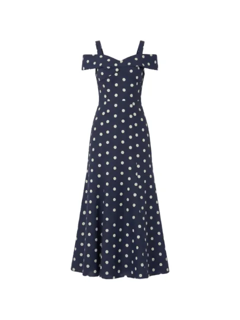 Nicholas Ivana polka-dot midi dress