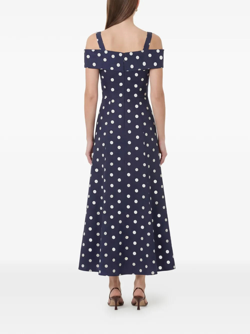 Nicholas Ivana jurk met stippen Blauw