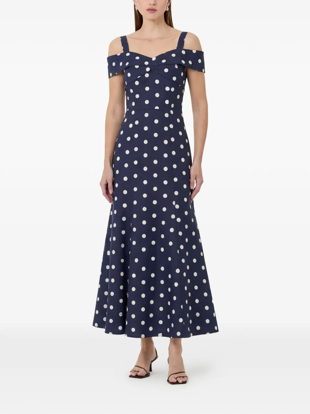 Nicholas Ivana jurk met stippen Blauw