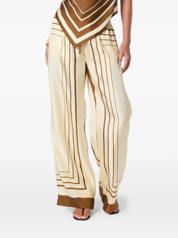 Nicholas Sandra Pant - Ivory Spice Scarf Print | Neutrals | FARFETCH