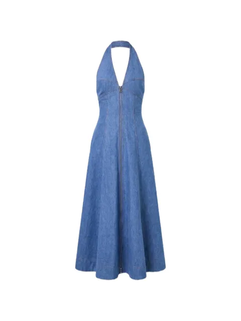 Nicholas halterneck zip-front dress