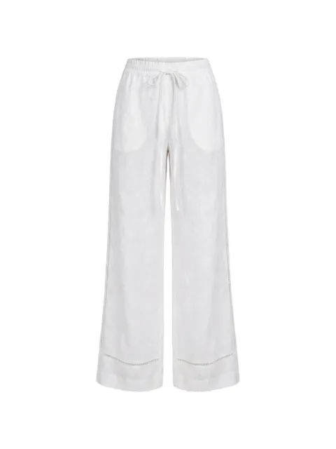 Nicholas Erica lattice-trim wide-leg trousers