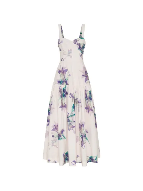 Nicholas vestido midi con motivo floral