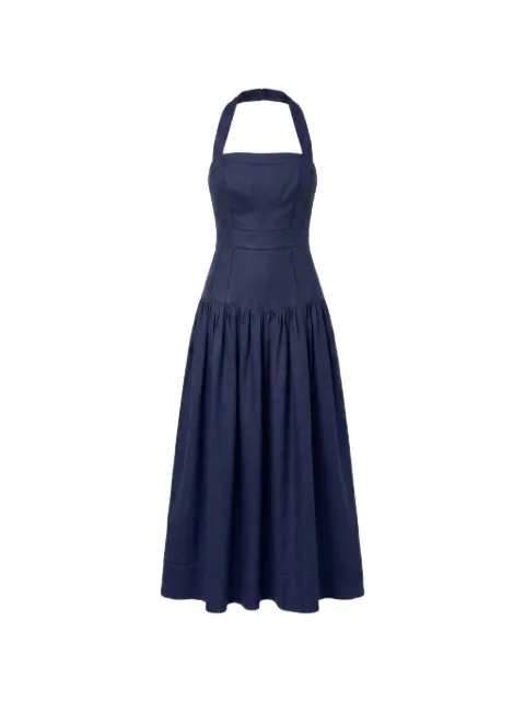Nicholas Vivianne halter-neck gathered midi dress