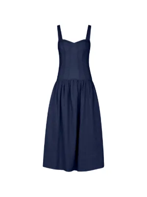 nude linen dress Nude Linen Blend Dress main image 0