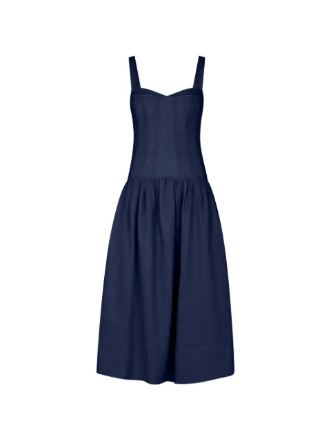 Nicholas Makenna drop-waist corset midi dress