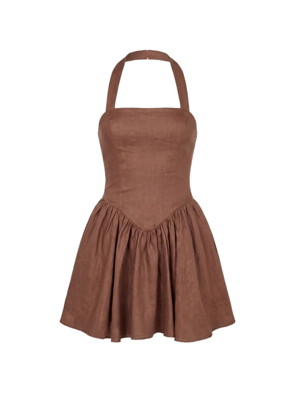 Nicholas Amalie halter-neck dress - Brown