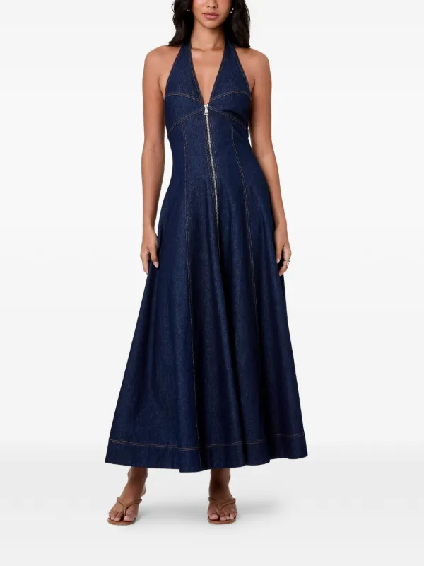 Nicholas Elsa Dress - Indigo | Blue | FARFETCH