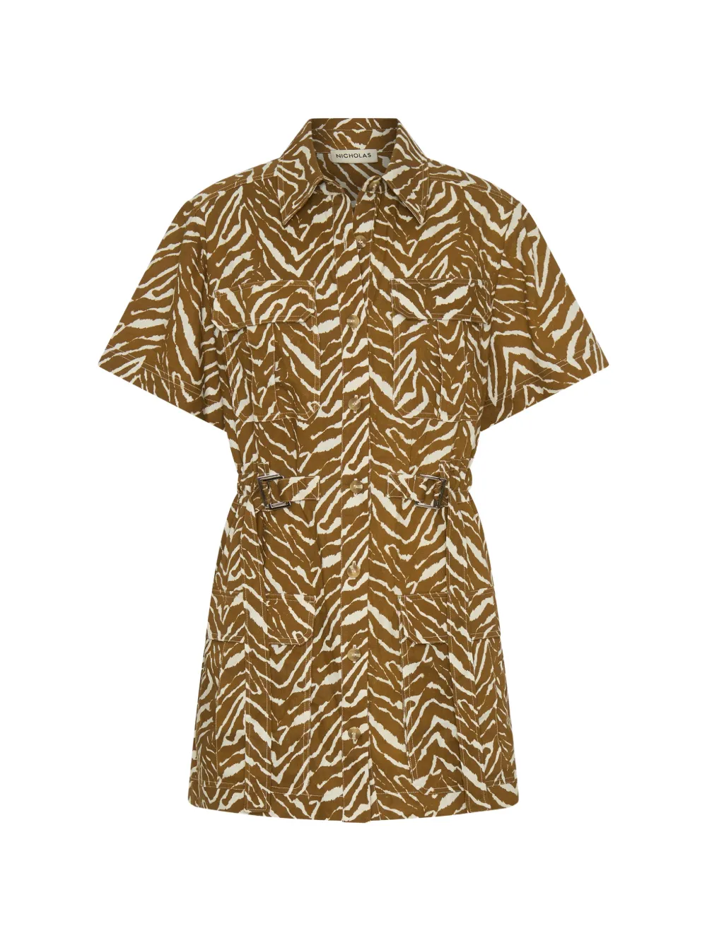 Nicholas zebra-print mini dress - Toni neutri