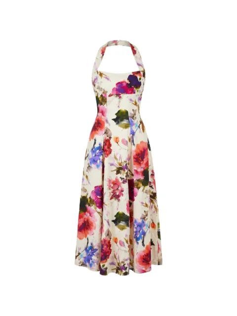 Nicholas Elisabeth floral-print halterneck dress