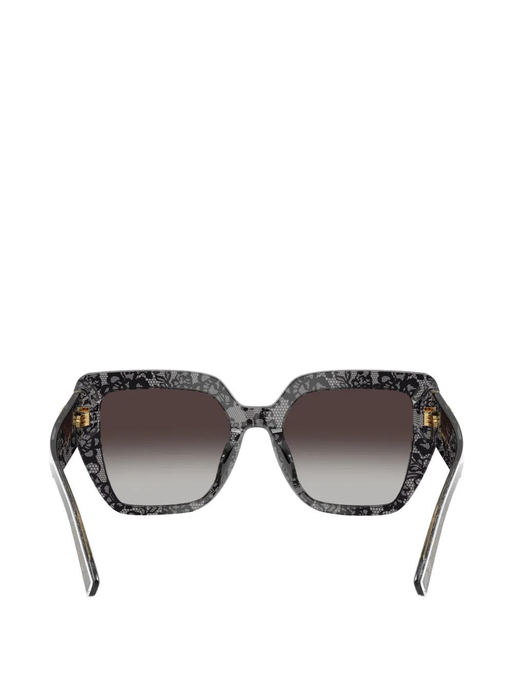 Dolce & Gabbana Eyewear Devotion bril met kanten print Grijs