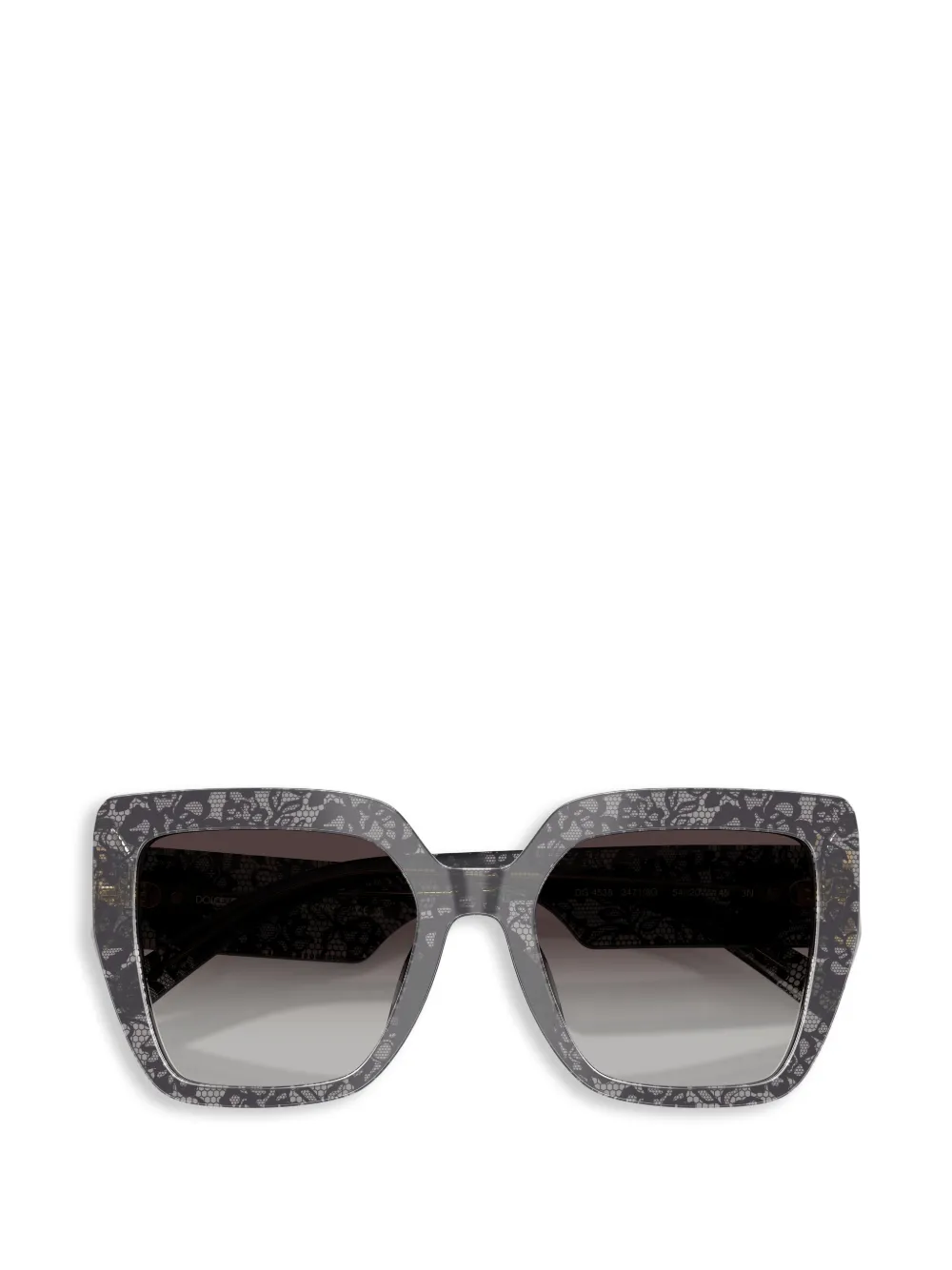 Dolce & Gabbana Eyewear Devotion bril met kanten print Grijs