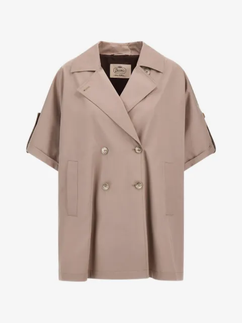 Herno double-breasted poncho