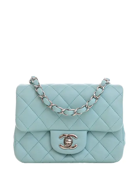 CHANEL Pre-Owned bolsa crossbody Single Flap mini cuadrada de piel de cordero 2018-2019