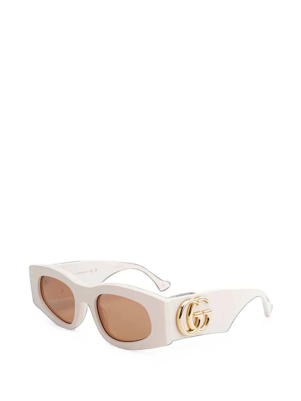 Gucci Eyewear Double G geometric-frame sunglasses Beige