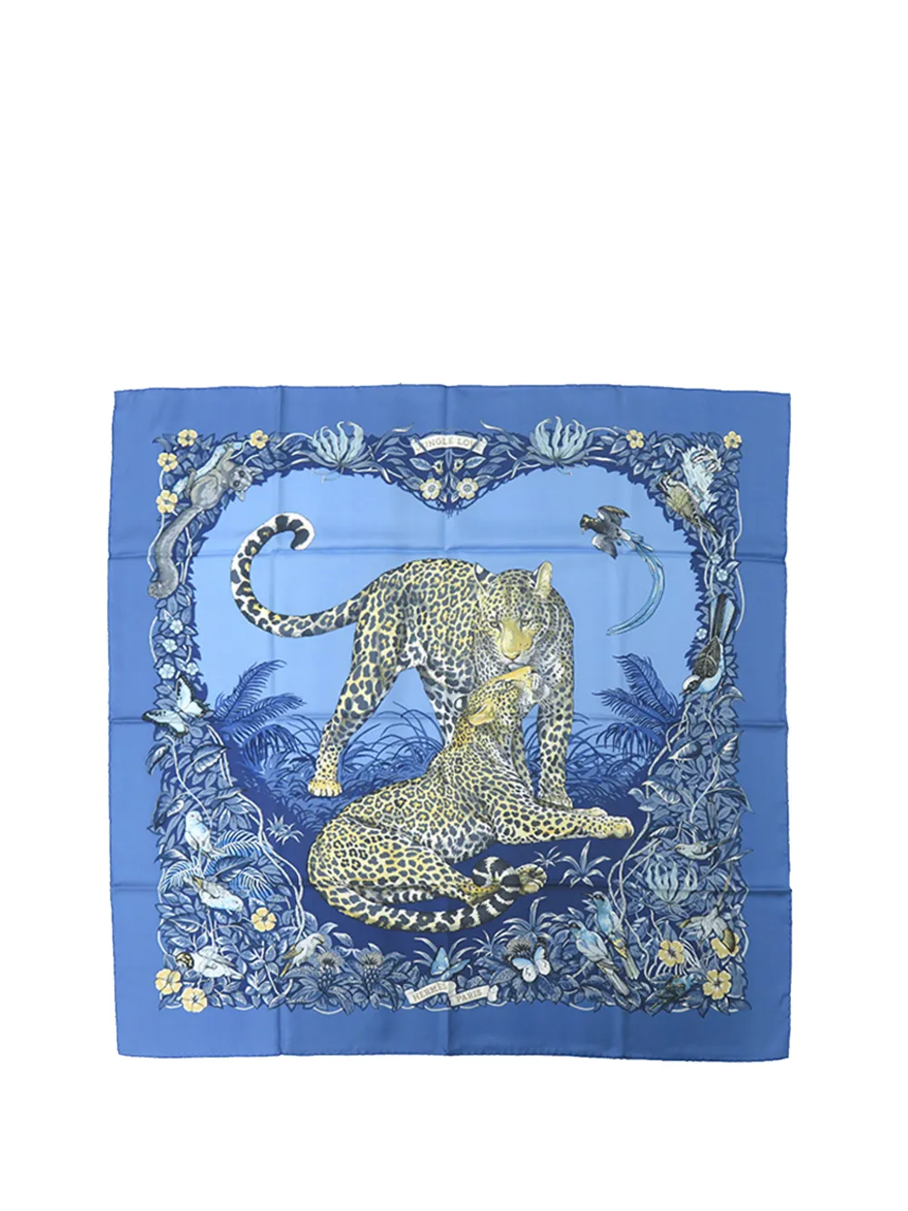 Hermès Pre-Owned 2010-2026 Jungle Love Seidenschal 90cm - Blau
