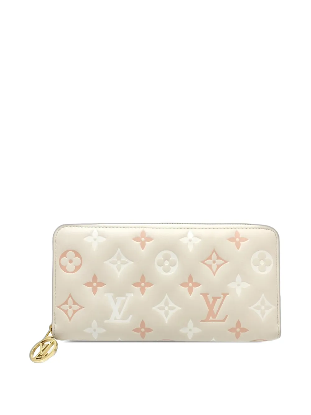 Louis Vuitton Pre-Owned 2021-2026 Tricolor Monogram Embossed Lambskin Zippy Wallet long wallets - Marrone