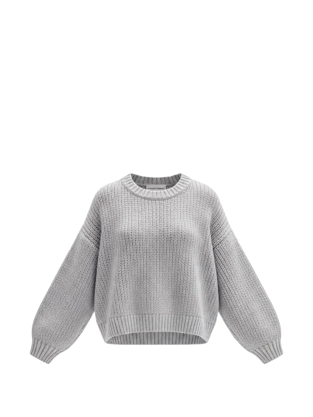 Emerson Renaldi Chunky-knit Crew-neck Sweater In Gray