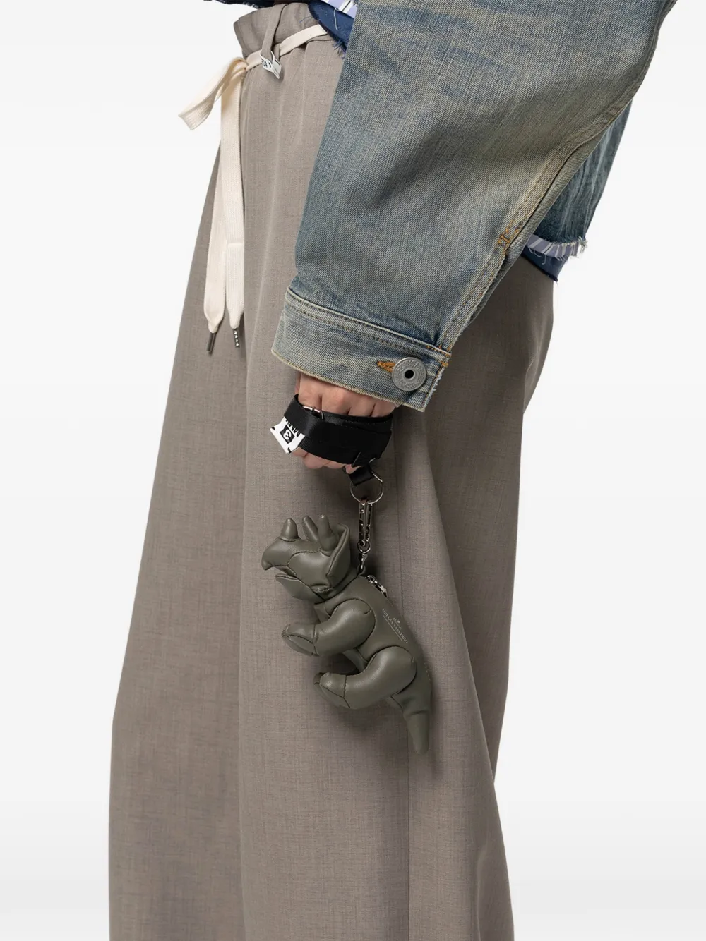 Maison MIHARA YASUHIRO mini Dolls Triceratops shoulder bag - Grigio