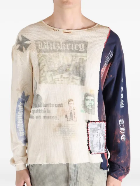 SAITOS playera con paneles y estampado gráfico