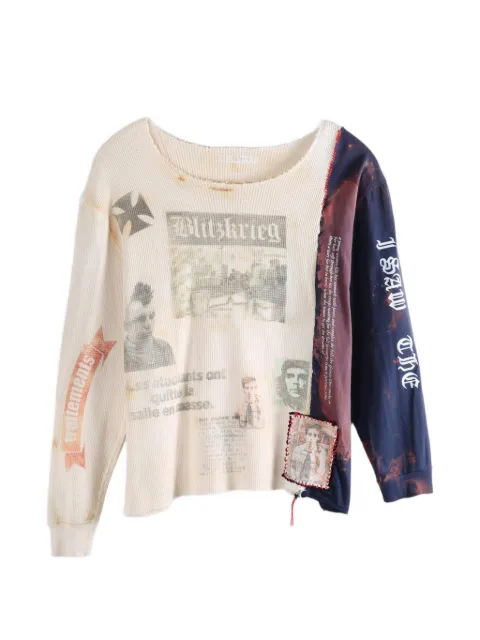 SAITOS playera con paneles y estampado gráfico