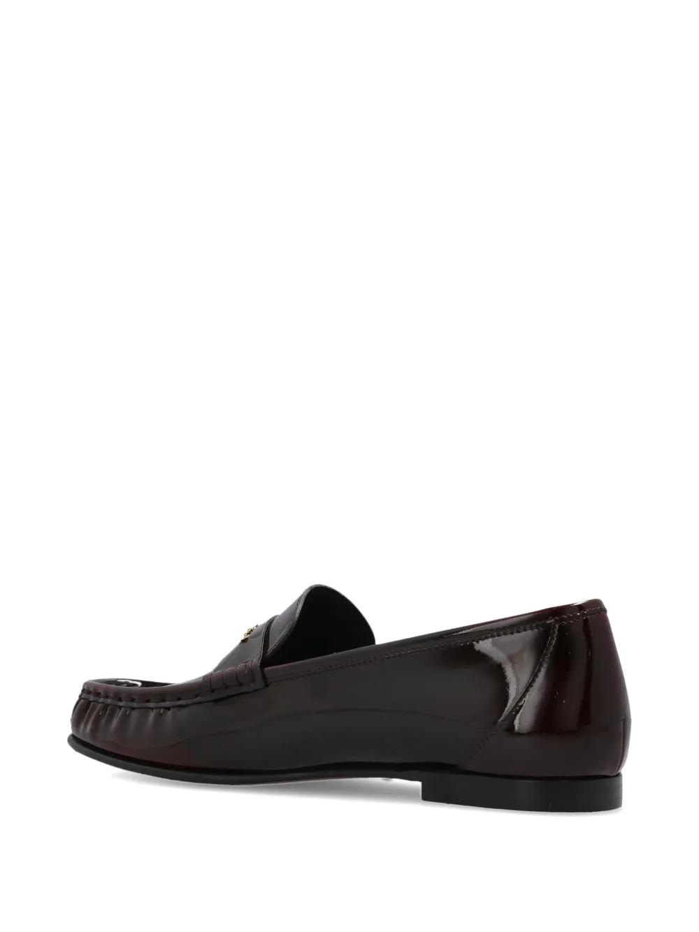 Chloé logo-appliqué leather loafers Bruin