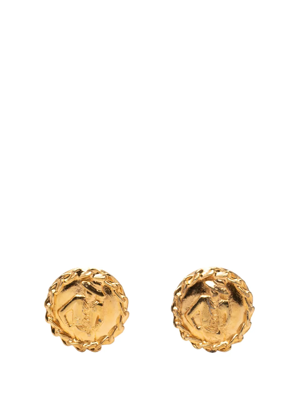CHANEL Pre-Owned 20th Century Gold Plated Mademoiselle Clip on Earrings costume earrings