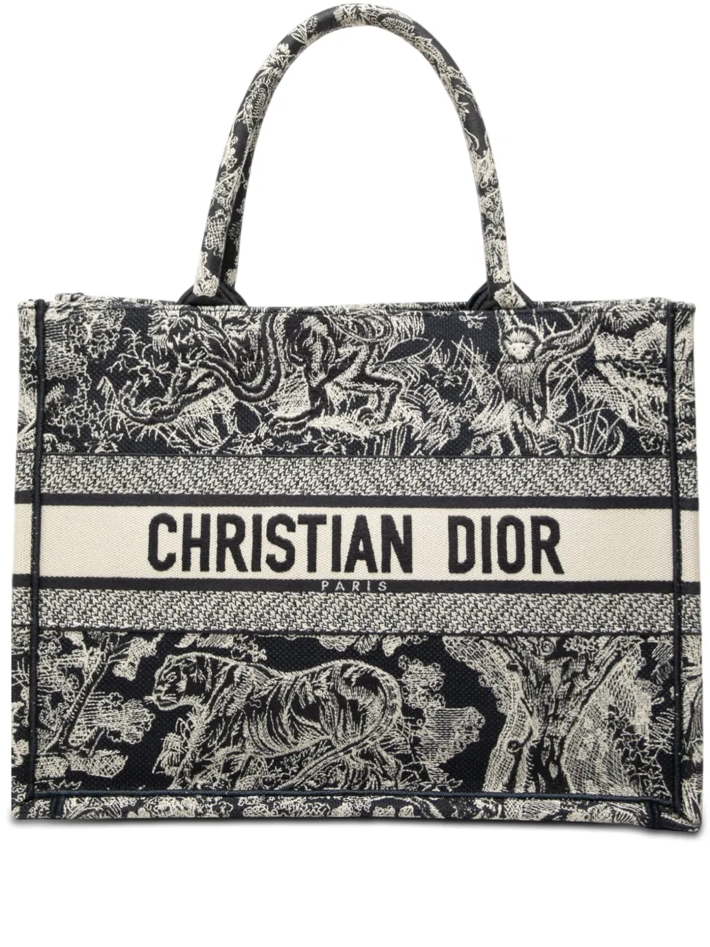 Christian Dior Pre-Owned 2024 Medium Canvas Embroidered Reverse Dioriviera Toile De Jouy Book tote bag - Blu