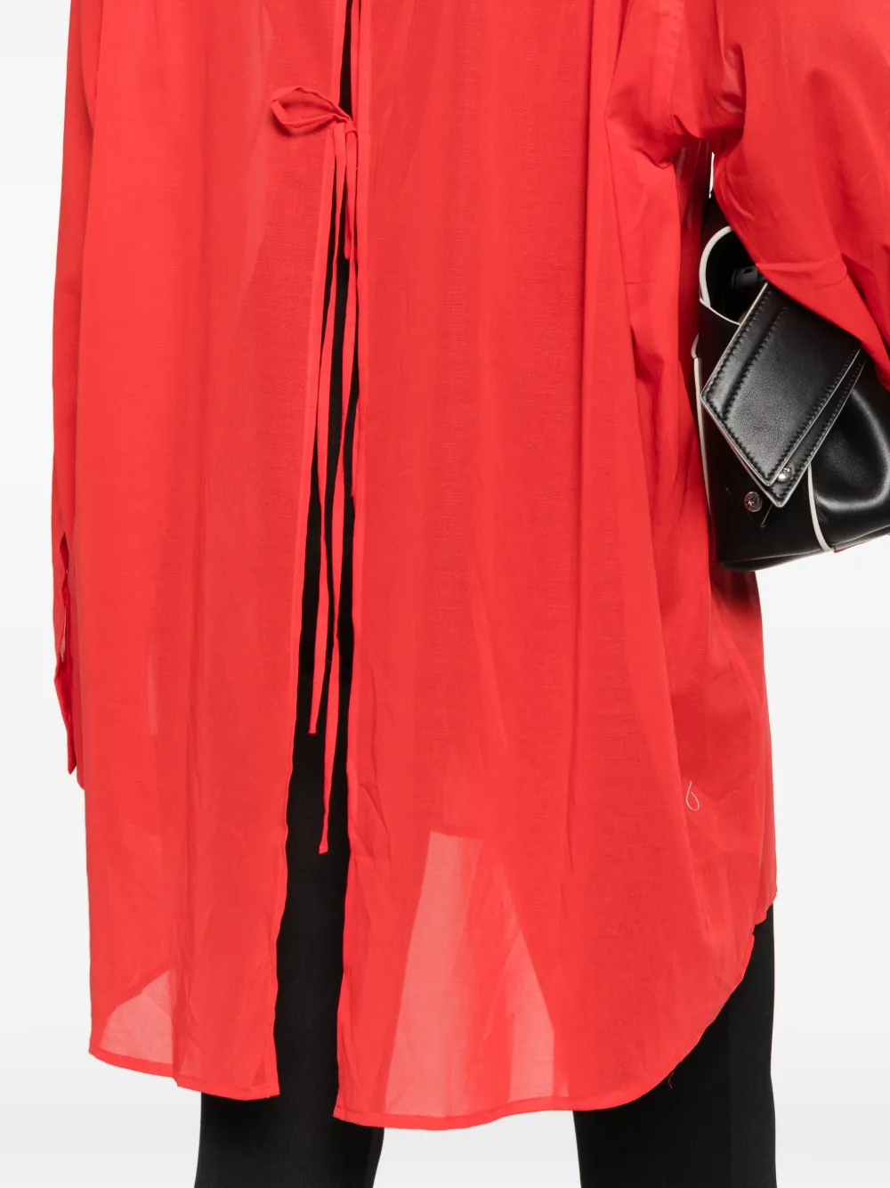 The Frankie Shop Melia blouse met open achterkant Rood
