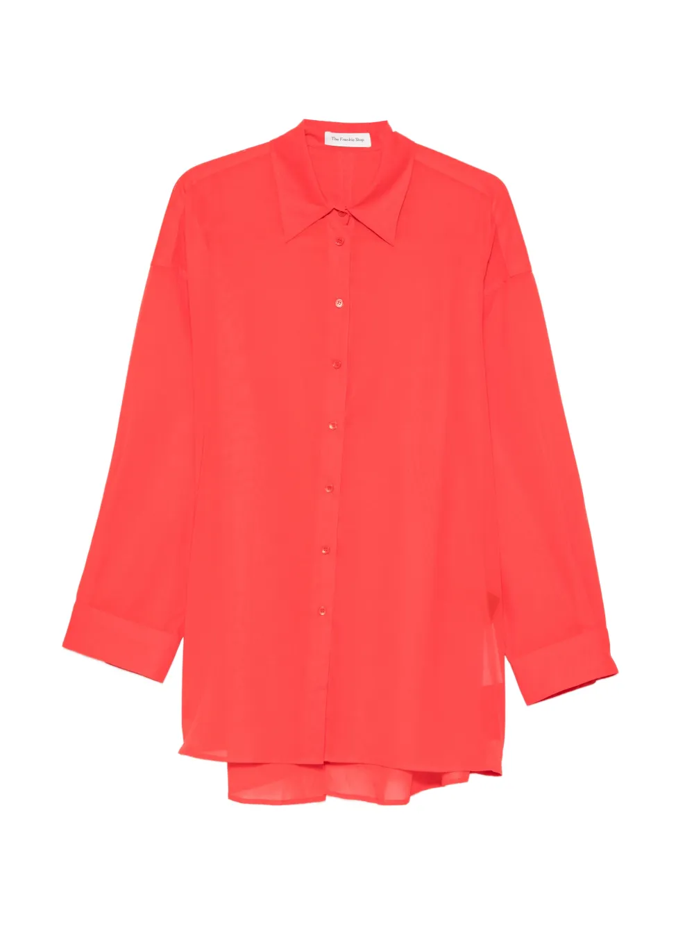 The Frankie Shop Melia open-back shirt - Red