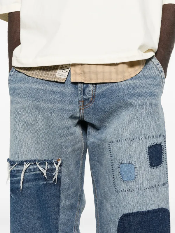 GALLERY DEPT. ダメージ パッチワーク ジーンズ | ブルー | FARFETCH JP