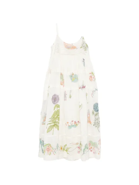 INJIRI floral-print maxi dress