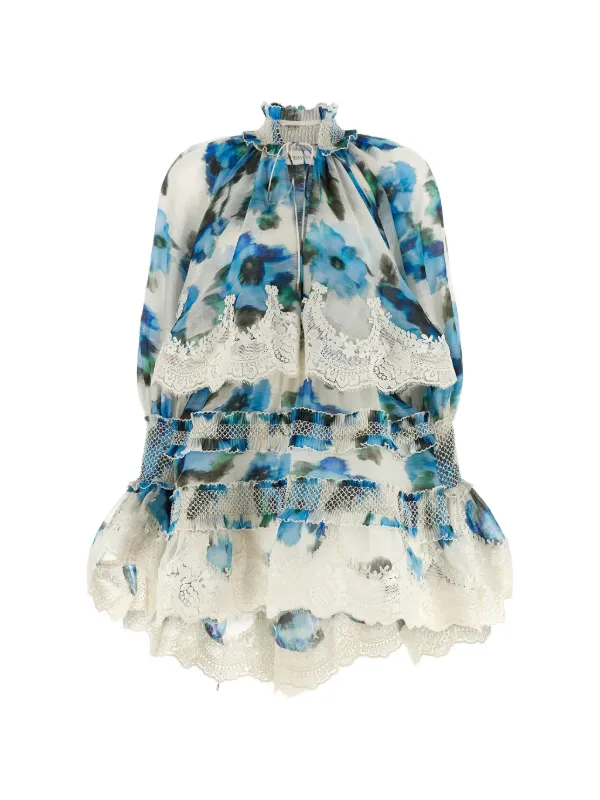 zimmermann lace smock dress NWOT $2950 Zimmermann Moncur Studded Smock Lace Broderie Anglaise Mini Dress  AU0