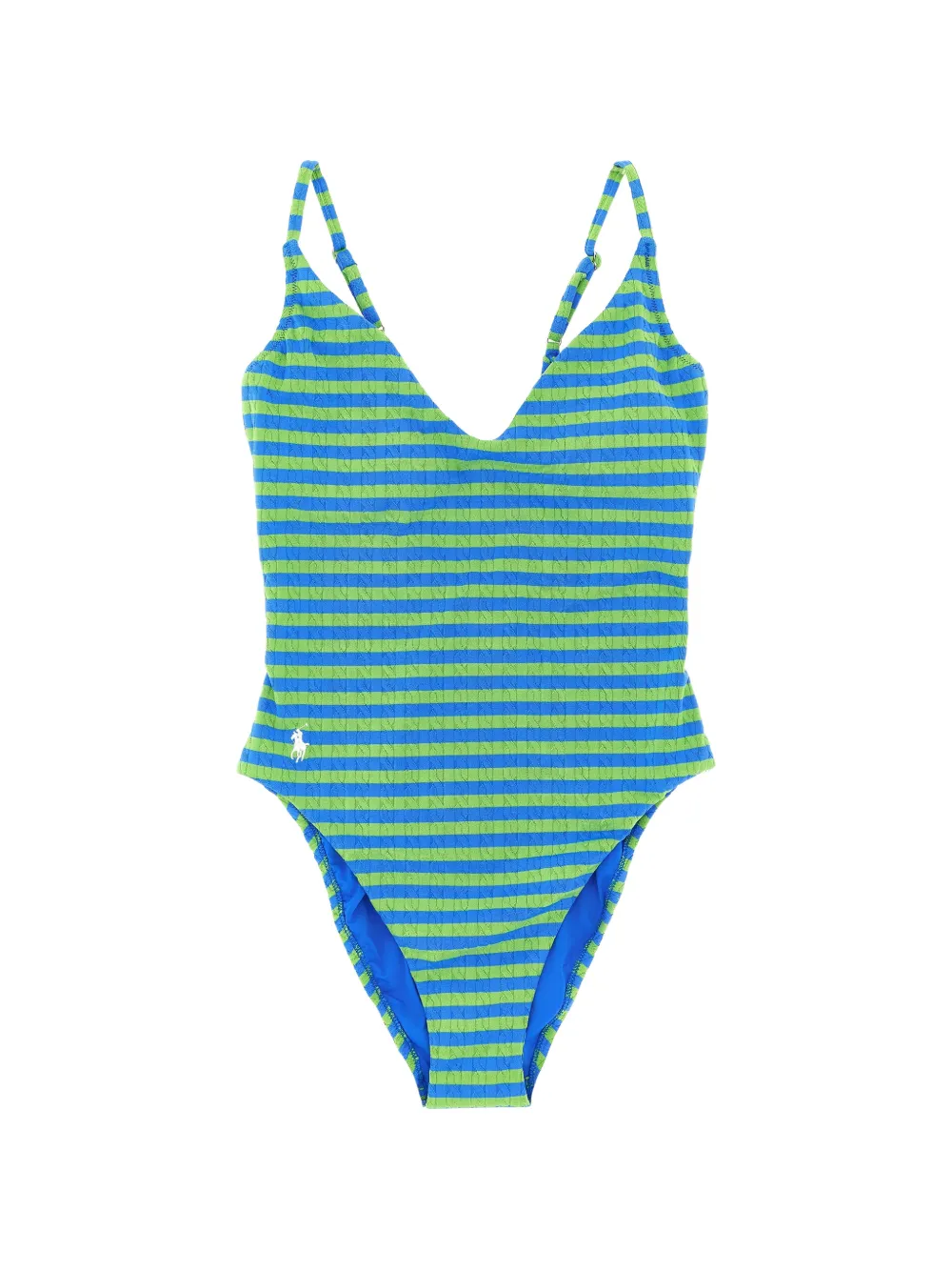 Polo Ralph Lauren Polo striped cable-knit swimsuit - Blu