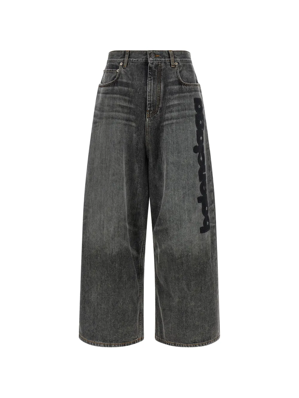 Balenciaga embroidered-logo baggy jeans - Grigio