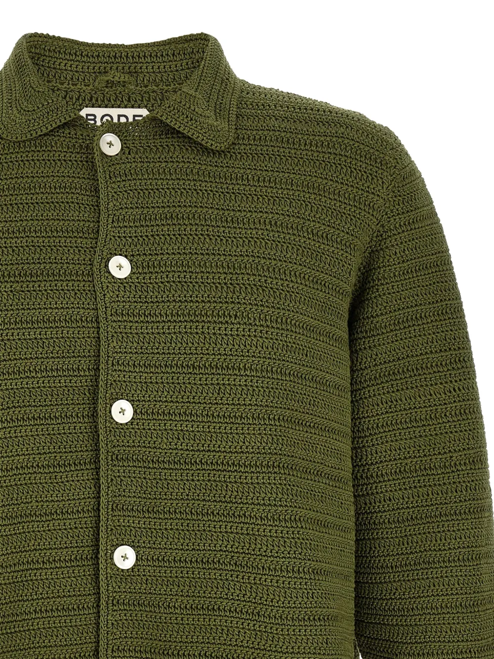  Bode Camisa Marsh De Ganchillo - Verde 