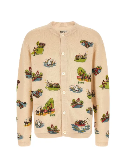 BODE Beaded Camp embroidered cardigan