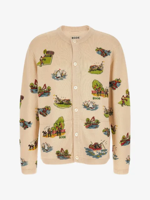 BODE Beaded Camp embroidered cardigan